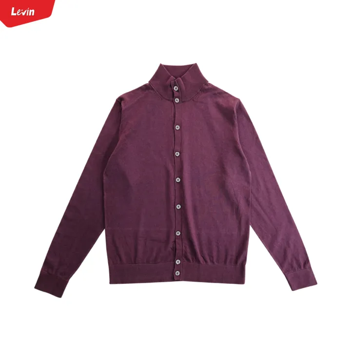Men's%20Long%20Sleeve%20High%20Neck%20Cardigan%20Winter%20Sweater%20From%20Levin%20-%20Image%209