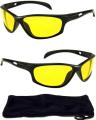 HD High Definition Aviator Night Vision Glasses Driving Sunglasses Yellow Lens.