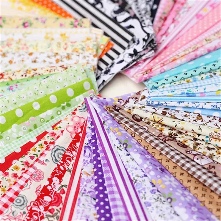 7-50pcs%20Assorted%20Floral%20Printed%20Cotton%20Cloth%20Sewing%20Quilting%20Fabric%20for%20Patchwork%20Needlework%20DIY%20Handmade%20Material%20Square%20-%20Image%203