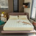 Cotton Mattress Cover Solid Color Fitted Sheet with Elastic Queen/King Size Bed Sheet XF1161-12. 