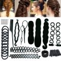 1-65Pcs/Set Multi-style Magic Donut Bun Maker Women Hair Accessories Braid Styling Hairpins Twist Hair Clips Girls Styling Tools.