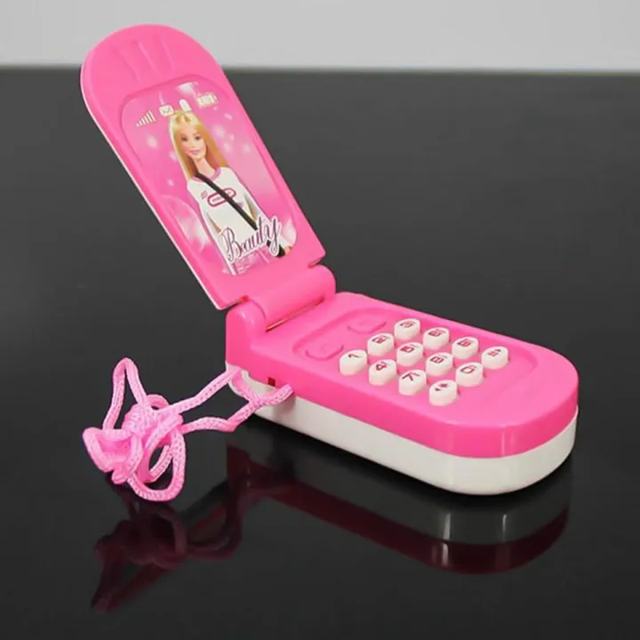 Toy Phone Musical Mini Cute Kids Toy Early Education Barbie Mobile Phone Cellphone Baby Toys with 3 Batteries By Gift Corner Shopping Daraz .bd