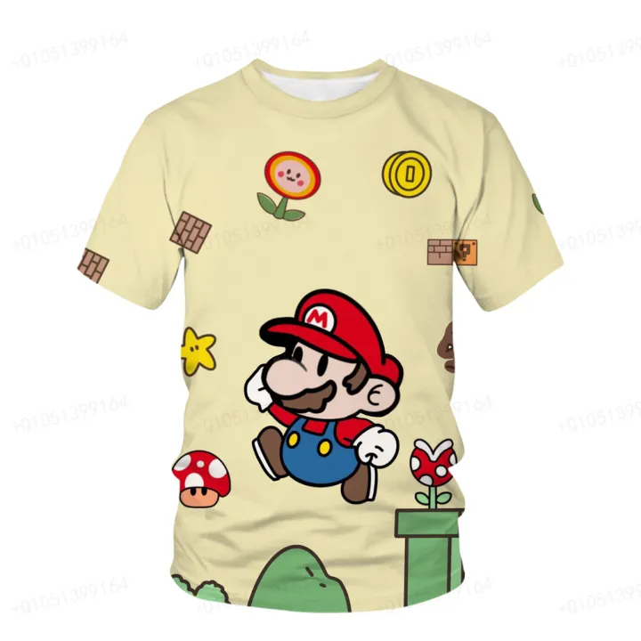 Super%20Mario%20Bros%20Cartoon%20T-shirt%20Anime%20Characters%20Mario%20and%20Luigi%20Cartoon%20Print%20Home%203D%20Print%20O-Neck%20T-shirt%20Children's%20Gift%20-%20Image%204