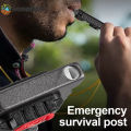 Homestar Multifunctional Keychain Light Outdoor Emergency Survival Whistle Bottle Opener Broken Window Hammer Night Riding Red And Blue Warning Light Portable Flashlight. 