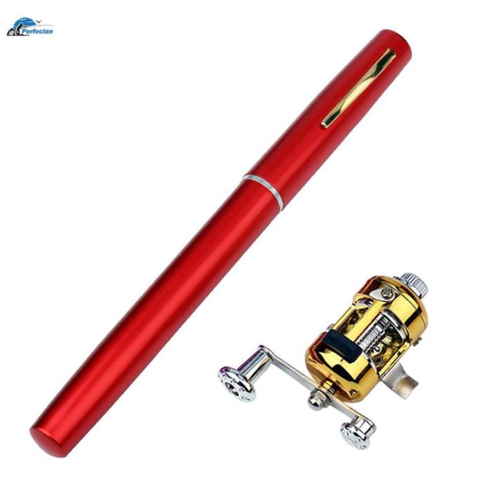 Mini Fishing Pole 39 Inch Pocket Size Fishing Rod and Reel for Travel Fishing Sea saltwater and freshwater