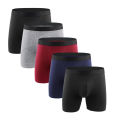 1/4/5Pcs/lot Underpants Men Long Boxers Shorts Underwear Cotton Breathable Solid Gay Under wear cueca boxer Man Boxershorts. 