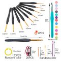 KRABALL Crochet Hooks Set Soft Handle Crochet Weave Knitting Needles Kit Needle Set Weave Craft Tools With Bag. 