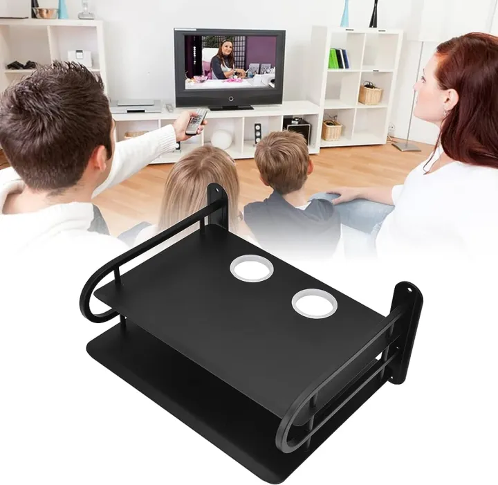 Wall%20Mount%20WiFi%20Router%20Self%20/%20TV%20Black%20Box%20Stand%20F%20-%20Image%203