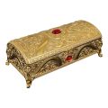 Creative European style metal rectangular home jewelry box, high-end birthday and wedding gift box, storage box.