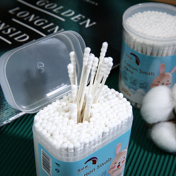 Baby paper Cotton Swabs Fine Stem Buds- CN 200pcs -1Dibba