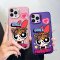 ZCSIBORUI for Tecno Spark 6 Go Tecno Spark Go 2020 2021 Back Cover The Powerpuff Girls Colorful Sliver Double Sided Hard Case Shockproof Anti-fall Phone Cover. 