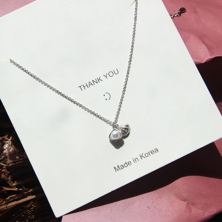Necklace%20/%20Korean%20design%20silver%20plated%20shell%20pearl%20locket%20necklace%20for%20women%20and%20girls%20-%20Image%207