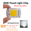 50W High Power LED COB Flood Light Chip 220V with Smart IC Driver, Integrated SMD LED COB Light Source For DIY Spotlight & Industrial Outdoor Flood Light Outdoor Light. 