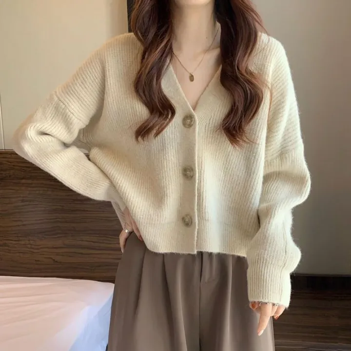 Avocado%20Green%20Knitted%20Cardigan%20for%20Women%20Loose%20and%20Lazy%20Style%20V%20Collar%20Long%20Sleeve%20Sweater%20Coat%20Japanese%20College%20Shawl%20Outer%20Match%20-%20Image%205