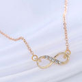 Cxwind-Tiny Infinity Pendant Zircon Necklace for Women, Symbol of Promise, Charm Chain, Best Necklace, Infinite Love. 