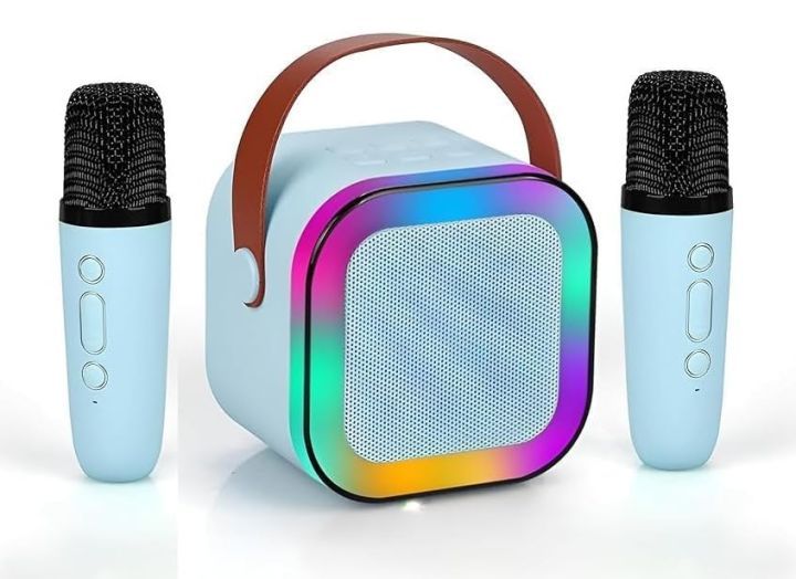 K12%20RGB%20Karaoke%20Wireless%20Bluetooth%20Speaker%20with%20Two%20Microphones,%208W%20Sound%20Power,%20Bluetooth%205.0%20Connectivity%20for%20Lecture%20Meeting%20Voice%20Box%20Mini%20Colorful%20Lights%20Audio%20Long%20Standby%20-%20Image%203