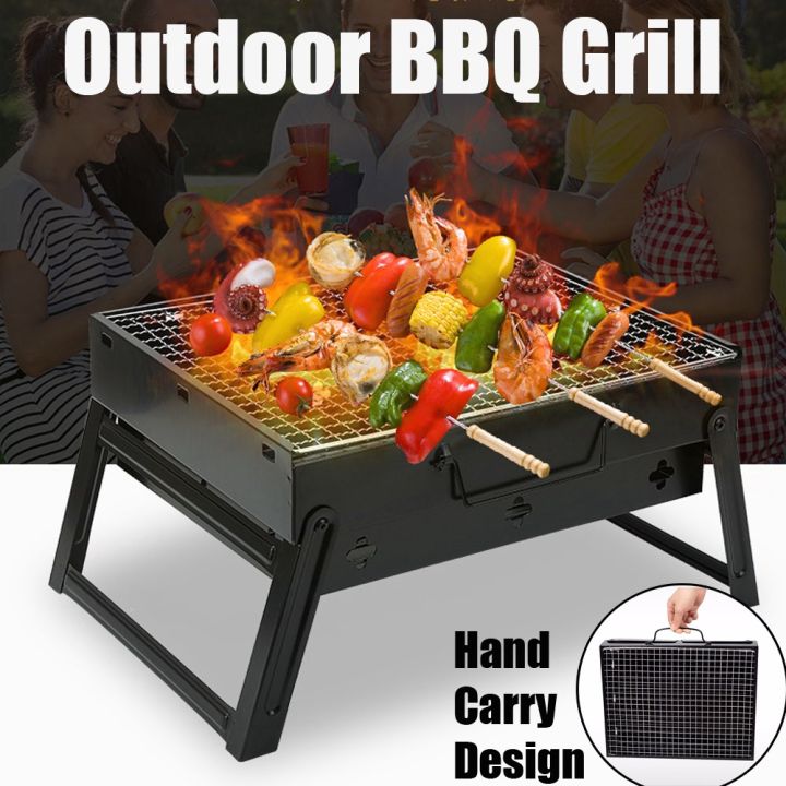 BBQ Grill Machine - Folding & Portable Outdoor Barbeque Grill Toaster ...