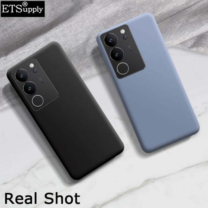 Cover Per VIVO V29 Lite Con Motivo Gatto Nero – Bordo TPU E Retro In Vetro Temperato