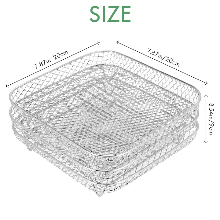 8%20Inch%20Air%20Fryer%20Rack%20for%20Instant%20Vortex%20Air%20Fryer,,%20Air%20Fryer,Square%20Three%20Stackable%20Dehydrator%20Racks%20-%20Image%207