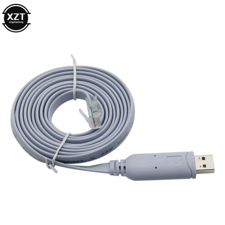 1.8m Usb Rs232 To Rj45 Console Cable For Cisco H3c Arba Fortinet Router Ftdi Usb Console Cable Extension Line