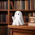 Cute Creative Ghost Pen Holder Portable Halloween Ghost Figurine Funny Decorative Little Ghost Statue.