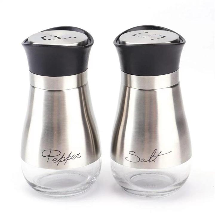 Salt And Pepper Shakers 1 Pcs , 4Inch High Grade Stainless Steel Salt And Pepper Shakers