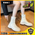 Martin Booties Female2022Autumn New Thin Boots Chelsea Autumn Mid-Calf British Style Retro Skinny Boots. 
