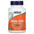 DHA Supplements 250 with 125 EPA Molecularly Distilled Supports Brain Health by NOW 120 Softgels. 