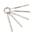 Portable Dual-Head Screwdriver Keychain - Compact Design, Easy-Grip Grooves, Removable Safety Cap, Durable Metallic Construction, Ideal for Daily Use and Outdoor Activities.