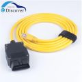 ESYS ENET Cable For BMW F-series ICOM OBD2 Coding Diagnostic Cable Ethernet to Data OBDII Coding Hidden Data Tool OBD2 Scanner.