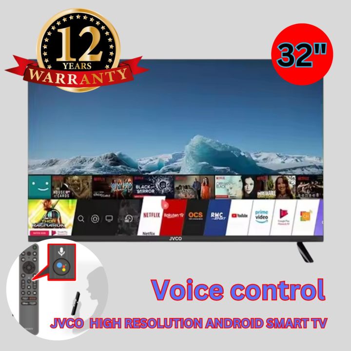 JVCO 32" High Resolution Smart Android Voice Control LED TV FHD