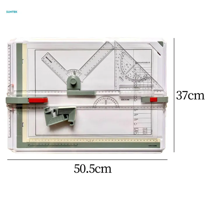 Technical Drafting Table A3 with Clear Rule Parallel Motion Adjustable ...