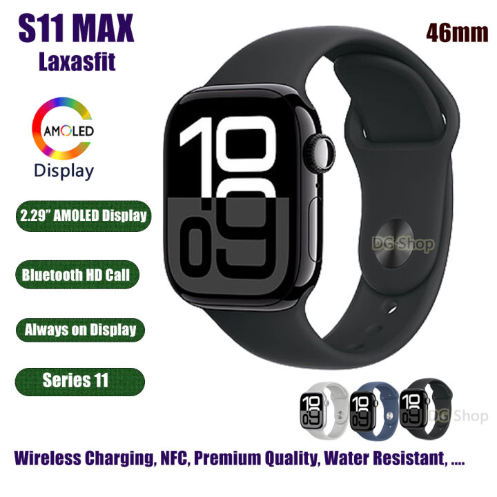 S11 Max Laxasfit Smart Watch 2.19 Inch AMOLED Display NFC Bluetooth Call Wireless Charging
