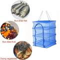 2Pcs Foldable 4 Layers Drying Rack for Vegetable Fish Dishes Mesh Hanging Drying Net Hanging ,Natural Way to Dry Food.