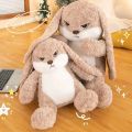 ZEIO Diudiu Rabbit Plush Toy angry Long-eared Rabbit Fluffy Super Cute Bunny Doll Pillow Stuffed Soothing Sleep Toy. 