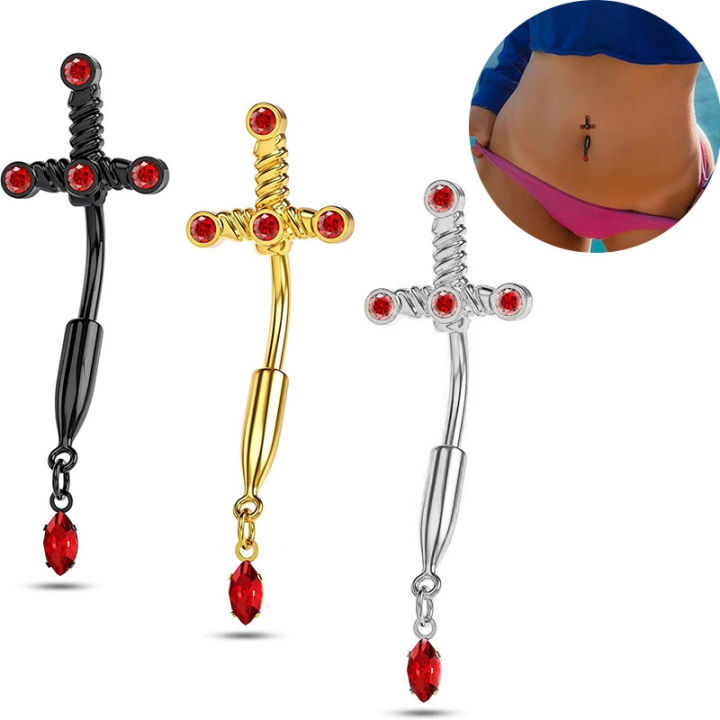 1PCS%20Red%20Bat%20Belly%20Piercing%20Jewelry%2014G%20Black%20Moon%20Belly%20Button%20Ring%20Rose%20Flower%20Navel%20Ring%20Barbell%20Piercing%20Ombligo%20For%20Women%20-%20Image%202