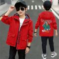 2023 Children Boys Fshion New Jackets Spring Kids Coats Jackets For Boys Teenage Hooded Outfit Windbreaker 5 6 7 8 10 12 Years. 
