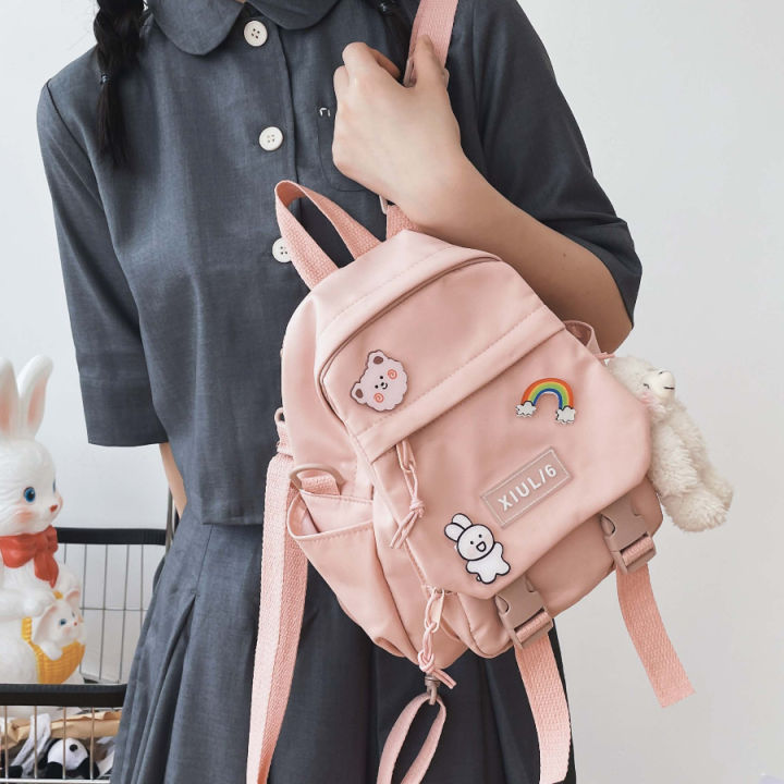 cute mini travel backpacks LEDAOU Backpack Set Fashion Bookbags with Purse Wallet Backpack Set for Women Teens School Bag (2pcs+wallet, Beige) makeups and other small accessories. Mini Backpack Blue APHISON