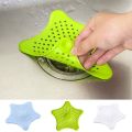 Multi-Purpose Soft PVC Plastic Star Filter For Kitchen Bathroom Sewer Sink Waste Strainer Filter Drain Catcher Cover-4pcs/Set. 