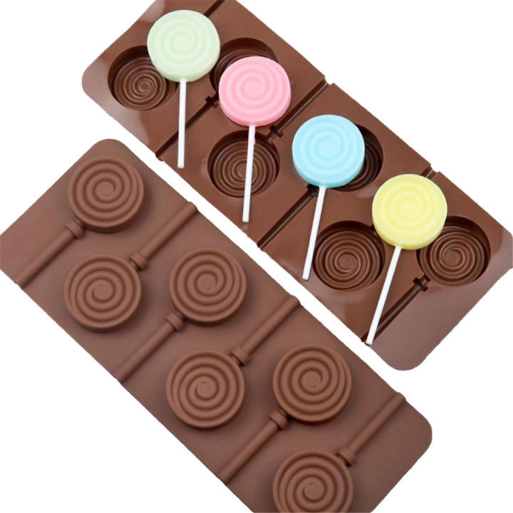 Non-stick Lollipop silicone mold Versatile Flexible Silicone Chewing gum mold Easy to clean Marzipan mold for Baking Candy making Pastry decorating Kitchen tool Home baking enthusiasts
