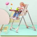 New Multi Functional Babies and Toddlers Folding Portable Dining High Chair For Feeding with Wheels/3-in-1 Portable Highchair,Baby High Chair, Baby Feeding Chair with Tray，baby Height Adjustable High Chair(BS-9001C). 