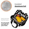 Haring Abstract Art Lunch Bag Keith Geometric Graffiti Portable Insulated Thermal Cooler Lunch Box for Women School Food Bags.