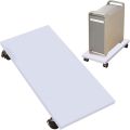Heavy Duty Wooden CPU Trolley Computer Desktop Tower Stand with Locking Wheels,Multicolo. 