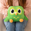 Green Duolingo Owl Plush Toy Duo Plushie Of Duo The Owl Cartoon Anime Owl Doll Soft Stuffed Animal Children Birthday Gift.