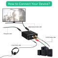Digital to Analog Audio Converter-1 * Digital to Analog Audio Converter
1 * Optical Cable
1 * USB Power Cable-black.
