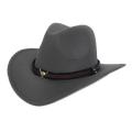 Fibonacci West Cowboy Hat Fashion Wool Felt Metal Bull Head Decoration Sombrero Men Women Cap.