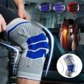 Sports High Compression Silicone Padded Knee Support Sleeve Nylon+Silicon Brace.