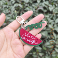 TV Series Shining Twinkling Watermelon Keychain Unisex Viva la vida Acrylic Pendant Keyrings Accessories Key Chains. 