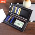 【Wallet Boys Wallet Men's Wallet Wallet Men's New Long Wallet Soft Leather Multiple Card Slots Wallet Simple Fashion Youth School Bag.