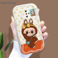 Hontinga for Vivo S1 Pro Back Cover Cute Labubu Phone Case Cream Texture Wavy Edge Soft Mobile Cover.